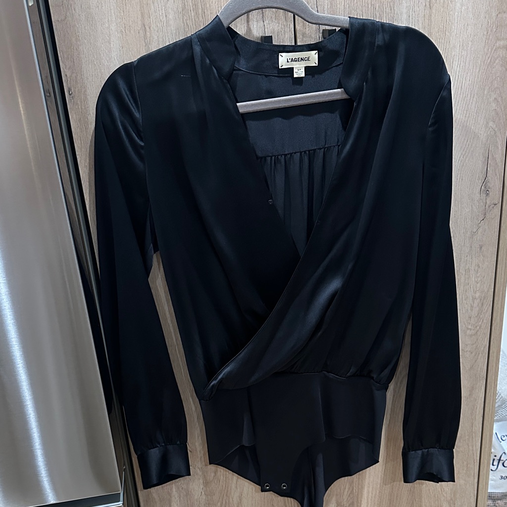 L'agence Elegant Black Bodysuit